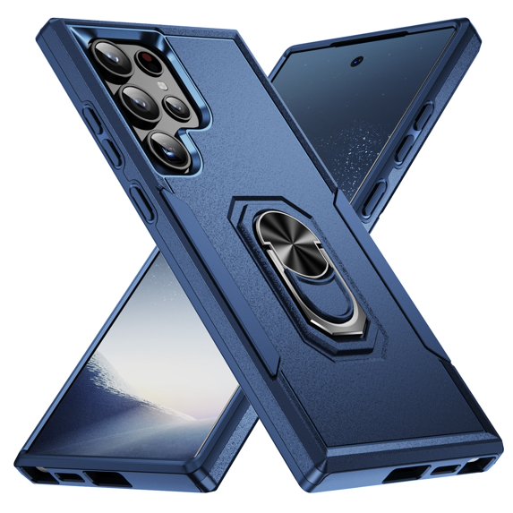 Decase for Samsung Galaxy S25 Ultra Case,Military-Grade Shockproof Protection, Rotating Ring Stand,Magnetic Car Mount Compatible, Scratch-Resistant, Dual Layer Hard PC + TPU Cover,E