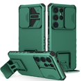 thumbnail image 1 of Decase for Samsung Galaxy S25 Ultra Case with Slide Cover, Silicone TPU Bumper Tough PC Cover with Kickstand, Military Shockproof Protective Phone Case for Samsung S25 Ultra,Darkgreen, 1 of 10