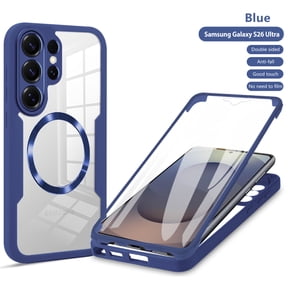 Decase for Samsung Galaxy S26 Ultra Magnetic Case,Clear Full-Body Protective Case,Compatible with Mag-Safe,Rugged Silicone Hybrid Slim Clear Cover Built in Screen Protector for Women Men,Blue