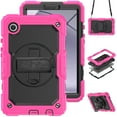 thumbnail image 1 of Decase for Samsung Galaxy Tab A9 Plus 11" 2023,Tri-Layer Hybrid Rugged Shell w/ Screen Protector & Crossbody Strap Kickstand Shockproof Full Cover for Galaxy Tab A9 + SM-X210/X216/X218,Rose, 1 of 8