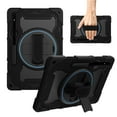 thumbnail image 1 of Decase for Samsung Galaxy Tab S9/Tab S8/Tab S7 Military Grade Protection Case,with Hand Strap,Rotation Ring Stand,Rugged Shockproof Heavy Duty Drop Proof Protective Cover,Black, 1 of 8