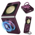 thumbnail image 1 of Decase for Samsung Galaxy Z Flip 4 Phone Case with 460 Rotation Ring Kickstand,Rugged Hard PC Case Support Wireless Charging Ultra Slim Anti-Scratch Cover Case for Samsung Galaxy Z Flip 4 5G,Winered, 1 of 12