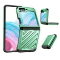 thumbnail image 1 of Decase Samsung Galaxy Z Flip 5 Heavy Duty Case, Rugged Hybrid Shockproof Bumper Anti-Scratch Hinge Protection Cover with Small Screen Protector for Samsung Z Flip 5 2023,Green, 1 of 6