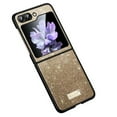 thumbnail image 1 of Decase for Samsung Galaxy Z Flip 5 Luxury Cover,Fashion New Glitter Bling Sparkly Case Slim Lightweight Cute Cover Shockproof Protective Phone Case for Galaxy Z Flip 5 2023,Gold, 1 of 9