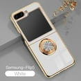 thumbnail image 1 of Decase for Samsung Galaxy Z Flip 5 Slim Case with Ring Holder, Shockproof Slim Kickstand Magnetic Cover,Support Wireless Charging,Non-Slip Protective Phone Case for Samsung Galaxy Z Flip5, White, 1 of 10