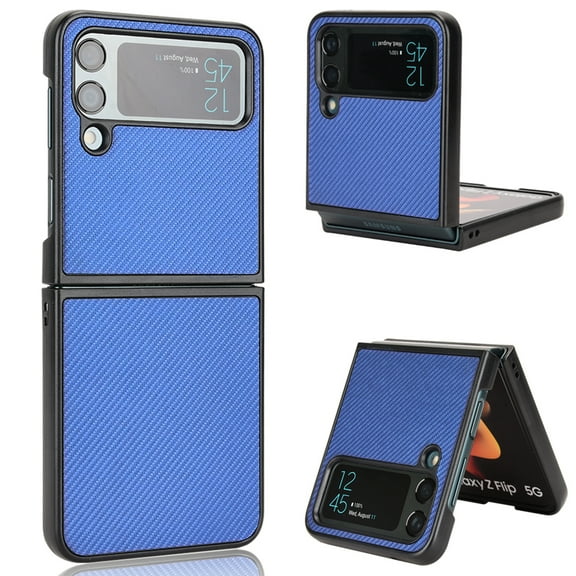 Decase for Samsung Galaxy Z Flip5 PU Leather Case ,Ultra Slim Thin Shockproof Anti-Scratch Full Body Protective Phone Cover for Samsung Galaxy Z Flip5 5G 2023,Blue