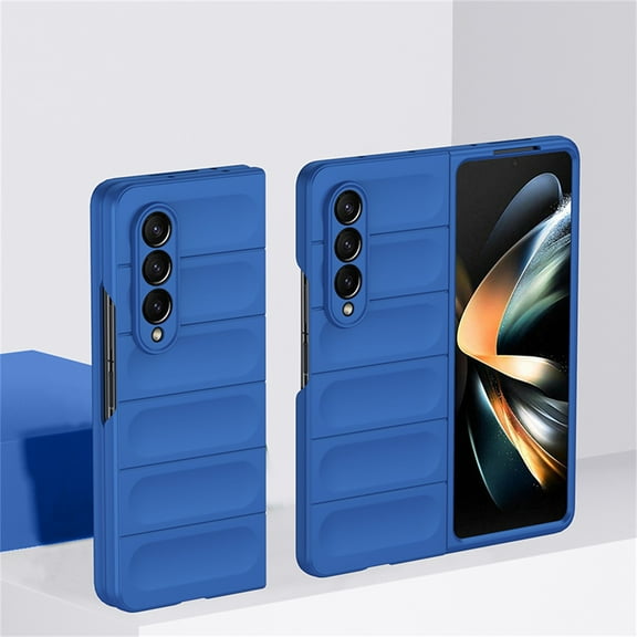 Decase for Samsung Galaxy Z Fold 3 Drop-proof Phone Case,Minimalist Slim Thin Lightweight Hard PC Shell Folding Shockproof Scratch-Resistant Case Cover for Samsung Galaxy Z Fold 3 7.6  inch,Blue