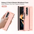 thumbnail image 1 of Decase for Samsung Galaxy Z Fold 4 7.6" 2022 Silicone Grip Cover, Luxury Hard PC Shockproof Protective Phone Case with Wristband for Samsung Z Fold 4 Matte Anti-fingerprint Cover, Pink, 1 of 9