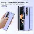 thumbnail image 1 of Decase for Samsung Galaxy Z Fold 4 7.6" 2022 Silicone Grip Cover, Luxury Hard PC Shockproof Protective Phone Case with Wristband for Samsung Z Fold 4 Matte Anti-fingerprint Cover, Purple, 1 of 9