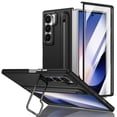 thumbnail image 1 of Decase for Samsung Galaxy Z Fold 4 Case with Pen Holder & Stylus, Camera Frame Stand,Pen Slot Phone Case with Screen Protector Matte PC Bumper Anti-Scratch Kickstand Cover for Z Fold 6,Black, 1 of 12