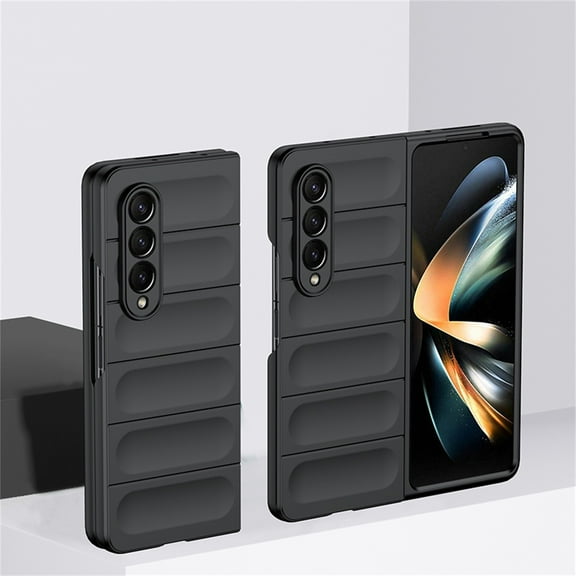 Decase for Samsung Galaxy Z Fold 4 Drop-proof Phone Case,Minimalist Slim Thin Lightweight Hard PC Shell Folding Shockproof Scratch-Resistant Case Cover for Samsung Z Fold 4 7.6  inch, Black