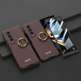 thumbnail image 1 of Decase for Samsung Galaxy Z Fold 4 Rugged Case with Ring Holder Built in Screen Protector Hard PC Shockproof Full Body Hinge Protection Case For Samsung Galaxy Z fold 4,Winered, 1 of 7
