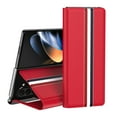 thumbnail image 1 of Decase for Samsung Galaxy Z Fold 5 5G New Business Style Case, Ultra-Thin Premium PU Leather Magnetic Flip with Card Slots Drop Protection Anti-fall Phone Case for Samsung Galaxy Z Fold 5 2023 - Red, 1 of 9