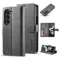 thumbnail image 1 of Decase for Samsung Galaxy Z Fold 5 Case with Card Slots Kickstand Function Magnetic Clasp Shockproof Full Body Protective Rugged  Leather Wallet Phone Cover for Galaxy Z Fold 5 2023,Gray, 1 of 7