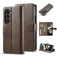 thumbnail image 1 of Decase for Samsung Galaxy Z Fold 5 Case with Card Slots Kickstand Function Magnetic Clasp Shockproof Full Body Protective Rugged  Leather Wallet Phone Cover for Galaxy Z Fold 5 2023,Brown, 1 of 7