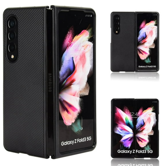 Decase for Samsung Galaxy Z Fold 5 PU Leather Case ,Ultra Slim Thin Shockproof Anti-Scratch Full Body Protective Phone Cover for Samsung Galaxy Z Fold 5 5G 2023,Black