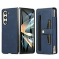 thumbnail image 1 of Decase for Samsung Galaxy Z Fold 5 Phone Holster with Flexible Belt Clip Case,Magnetic Classic PU Leather with Built-in Screen Protector,Card Slot,Pen Holder Full Protection Case Cover+Stylus,Blue, 1 of 11