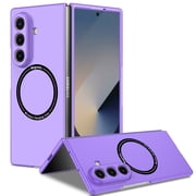 Decase for Samsung Galaxy Z Fold 5 Slim Magnetic Case,Compatible with Mag-Safe,Wireless Charging,Shockproof Z Fold 5 Matte Case, Anti Scratch Slim Phone Protective Cover for Galaxy Z Fold 5,Purple