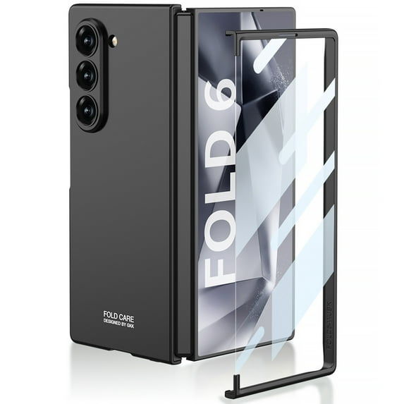 Decase for Samsung Galaxy Z Fold 6 case, Full Body Cover with Built-in Screen Protector, Ultra Slim, Shockproof, Anti-Scratches, Hard PC Protective Phone Case for Galaxy Z Fold 6,Black