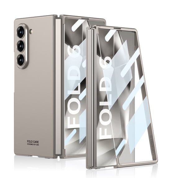 Decase for Samsung Galaxy Z Fold 6 case, Full Body Cover with Built-in Screen Protector, Ultra Slim, Shockproof, Anti-Scratches, Hard PC Protective Phone Case for Galaxy Z Fold 6,Titaniumgray