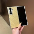thumbnail image 1 of Decase for Samsung Galaxy Z Fold 7 Case Diamond Lattice Design, Shockproof Glitter Protective Cover with Anti-Scratch PC+TPU, Stylish Slim Phone Case for Women,Gold, 1 of 7