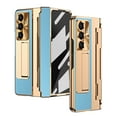 thumbnail image 1 of Decase for Samsung Galaxy Z Fold 7 Case with Hinge Protection, Ultra Thin Built-in Screen Protector Kickstand Back Cover,Wireless Charger Compatible,Rugged Protection Slim Z Fold 7 Case,Blue+Gold, 1 of 7