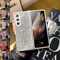 Decase Samsung Galaxy Z Fold5 Bling Case,Fashionable Glitter Diamond Phone Case for Women girls,Ultra Slim Sparkle Anti-Scratch Protective Cover for Samsung Galaxy Z Fold5 5G 2023 - Silver