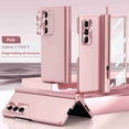 thumbnail image 1 of Decase for Samsung Z Fold 5 5G 7.6" Case with S Pen Holder & Front Screen Protector & Camera Lens Protector,Plating Hard PC Hinge Full Body Protection Cover Folding Case ,Pink, 1 of 7