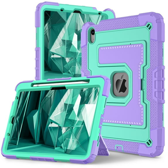 Decase Shock-Resistant Rugged Case for iPad Air 11 inch Case M3/ M2 (2025/2024) with Kickstand & Shoulder Strap,Tri-Layer PC+TPU Back Cover,Heavy Duty Protective Case for iPad Air 6th Generation,K
