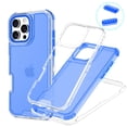 thumbnail image 1 of Decase Shockproof Case Compatible with iPhone 15 with 3-Layer Drop Protection,Rugged Translucent PC+TPU Hybrid Back Cover, Anti-Scratch Heavy Duty Case Fits for iPhone 15,Blue, 1 of 4