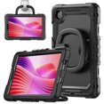 thumbnail image 1 of Decase Shockproof Case for Lenovo Tab One 8.7" / K9 2025,3 in 1 Heavy Duty Kids Silicone Cover Bulit in Screen Protector,Full-Body Tablet Case with Rotating Handle Stand,Black, 1 of 9