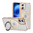 thumbnail image 1 of Decase Shockproof Clear Case with 360° Ring Stand Magnetic for iPhone 16,Anti-Fingerprint,Military Drop Protection,Compatible with Mag-Safe,Soft Edge Translucent Slim Phone Case,Gold, 1 of 10