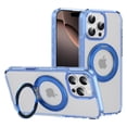 thumbnail image 1 of Decase Shockproof Clear Case with 360° Ring Stand Magnetic for iPhone 16 Pro Max,Anti-Fingerprint,Military Drop Protection,Compatible with Mag-Safe,Soft Edge Translucent Slim Phone Case,Blue, 1 of 10