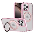 thumbnail image 1 of Decase Shockproof Clear Case with 360° Ring Stand Magnetic for iPhone 16 Pro Max,Anti-Fingerprint,Military Drop Protection,Compatible with Mag-Safe,Soft Edge Translucent Slim Phone Case,Pink, 1 of 10