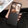 thumbnail image 1 of Decase Shockproof PU Leather Phone Case Compatible with Motorola Razr+ 2024, Textured Lychee Grain Hard PC Back Cover, Slim Fit Anti-Scratch Protective Shell for Women & Men,Black, 1 of 6