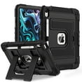 thumbnail image 1 of Decase Shockproof Rugged Case for Apple iPad 11th Gen 2025/ iPad 10th Generation 10.9" 2022 with Kickstand & Shoulder Strap,Tri-Layer PC+TPU Back Cover,Heavy Duty Shock-Absorbent Protective Case,A, 1 of 9