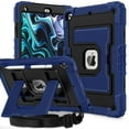 thumbnail image 1 of Decase Shockproof Rugged Case for Apple iPad 9th/ 8th/ 7th Generation Case 10.2" 2021/2020/2019 with Kickstand & Shoulder Strap,Tri-Layer PC+TPU Back Cover,Heavy Duty Shock-Absorbent Protective Case,M, 1 of 9