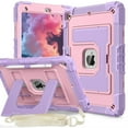 thumbnail image 1 of Decase Shockproof Rugged Case for Apple iPad 9th/ 8th/ 7th Generation Case 10.2" 2021/2020/2019 with Kickstand & Shoulder Strap,Tri-Layer PC+TPU Back Cover,Heavy Duty Shock-Absorbent Protective Case,G, 1 of 9