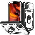 thumbnail image 1 of Decase Shockproof Rugged Case with Built-in Ring Kickstand & 360° Full Protection Anti-Scratch Privacy Slide Cover for iPhone 13,Magnetic Car Mount Compatible,with Card Slot Design,A, 1 of 10