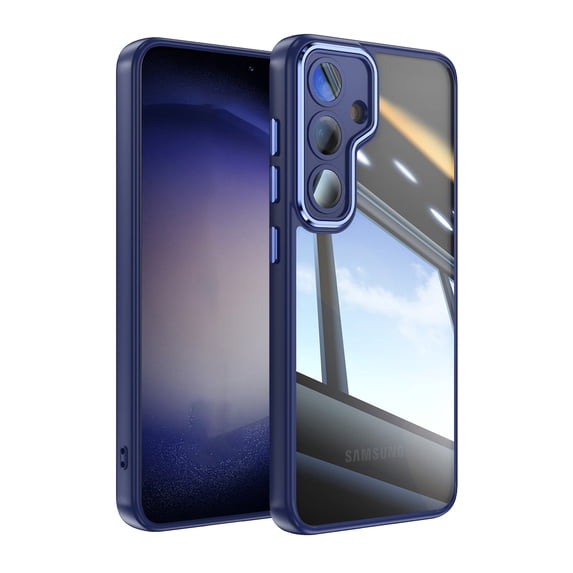 Decase Shockproof Soft Cover for Samsung Galaxy S25,Transparent TPU+PC Acrylic Protective Military Grade Armor Heavy Duty Protection Phone Back Case for Samsung Galaxy S25,Blue