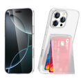 thumbnail image 1 of Decase Shockproof TPU Wallet Phone Case Fits for iPhone 14 with Built-in Stand and Hidden Credit Card Slot,Slim Anti-Scratch Protective Back Cover Compatible with iPhone 14,Matteclear, 1 of 10