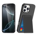 thumbnail image 1 of Decase Shockproof TPU Wallet Phone Case Fits for iPhone 14 Pro with Built-in Stand and Hidden Credit Card Slot,Slim Anti-Scratch Protective Back Cover Compatible with iPhone 14 Pro,Black, 1 of 10
