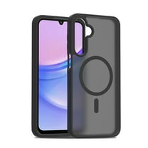 Decase Skin-Feel Anti-Scratch PC TPU Case for Samsung Galaxy A16 5G,Compatible with Mag-Safe,Translucent Matte Drop Proof Phone Case,Rugged Back Cover for Samsung Galaxy A16 5G Case,Black