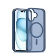 thumbnail image 1 of Decase Skin-Feel Anti-Scratch PC+TPU Case for iPhone 16,Compatible with Mag-Safe,Translucent Matte Drop Proof Phone Case,Rugged Back Cover for iPhone 16 Case,Blue, 1 of 5