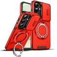 thumbnail image 1 of Decase Sliding Lens Cover Phone Case for Samsung Galaxy S26,Heavy Duty Protective Cover with Metal Ring Kickstand,Shock-Absorbent PC+TPU Hybrid Cover,Red, 1 of 9