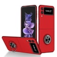 thumbnail image 1 of Decase Slim Case for Samsung Galaxy Z Flip 4 Rugged Case with Metal Ring Holder Kickstand Magnetic Shockproof Durable Case For Samsung Galaxy Z Flip 4,Red, 1 of 7