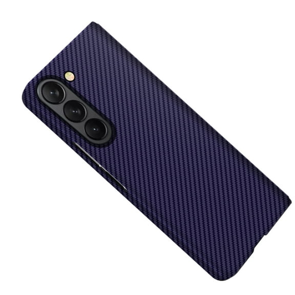 Decase Slim Hard PC Case for Samsung Galaxy Z Fold 7 5G 2025, Carbon Fiber Pattern Shockproof Cover Lightweight Matte Protective Case,Drop-Proof Cover for Samsung Galaxy Z Fold 7,Darkpurple