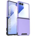 thumbnail image 1 of Decase Slim Matte Protection Phone Case for Samsung Galaxy Z Flip 6 5G 2024,Z Flip 6 Shockproof TPU Bumper Phone Cover,Dual-Layer Hard PC+TPU Hybrid Back Cover for Samsung Galaxy Z Flip 6 5G,Purple, 1 of 6