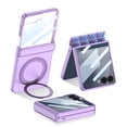thumbnail image 1 of Decase Slim Ring Holder Case for Samsung Galaxy Z Flip 7,Shock-Resistant Stylish Mag-Safe Case with Built-in Screen Protector,Magnetic Center Hinge Protection,Wireless Charging Compatible,Purple, 1 of 10