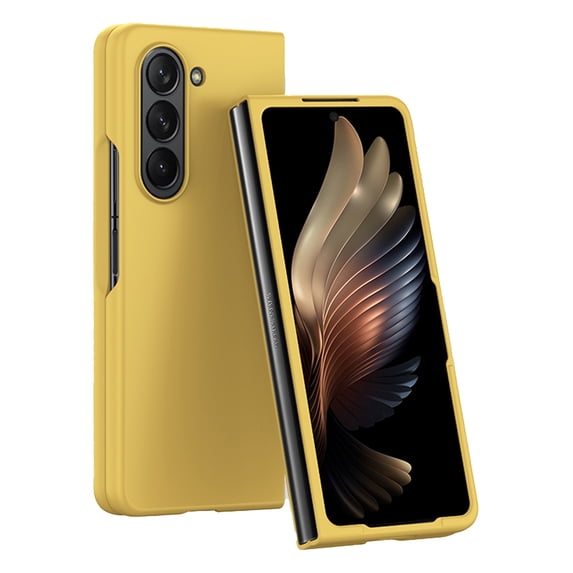 Decase Slim Rugged Case Compatible with Samsung Galaxy Z Fold 6,Hard PC Anti-Scratch Shockproof Cover,Support Wireless Charging,Hard PC Case Compatible with Samsung Galaxy Z Fold 6,Yellow